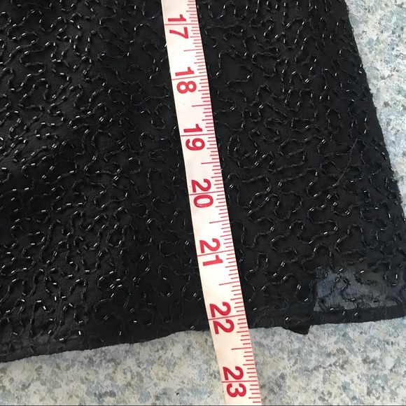 Ann Taylor Silk Drape Neck Sleeveless Embellished Top - Picture 11 of 12